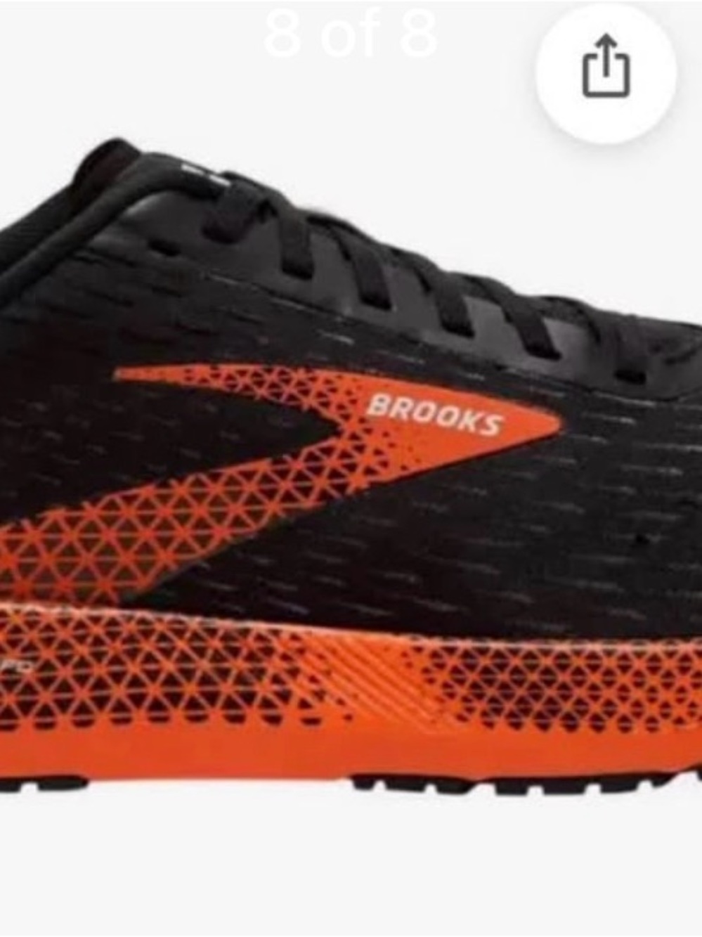 Men’s Brooks DISCONTINUED HYPERION temp running shoe. “ black flame”
